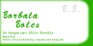 borbala bolcs business card